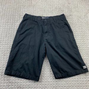 Billabong Chino Shorts Men 31 Black Short Pants Casual Outdoor Golf Poly Cotton